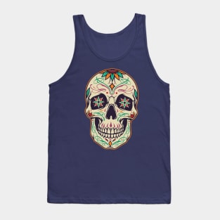 Skeletor Head Flowers Digital Art /Funny Gift Edit Tank Top